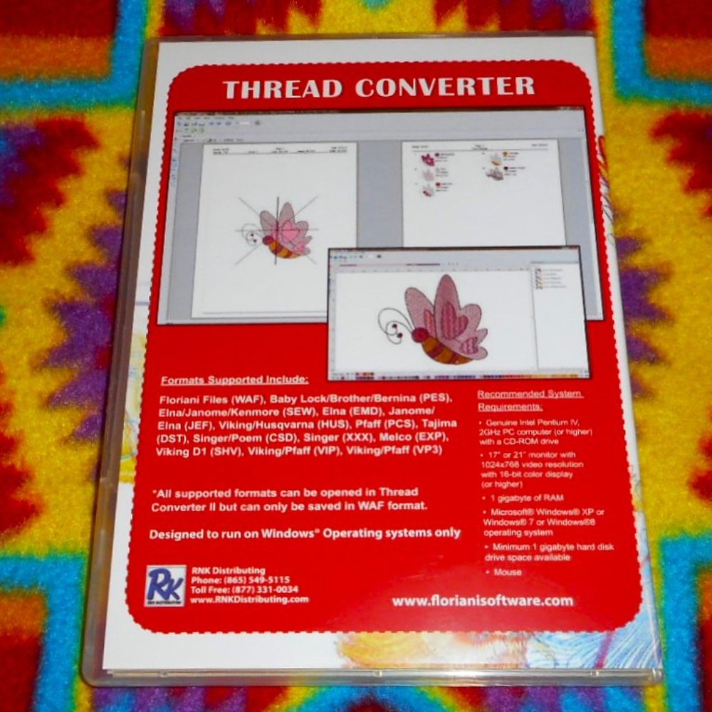Floriani Thread Converter + 4 Assorted Design Collection CDs - Picture 3 of 11